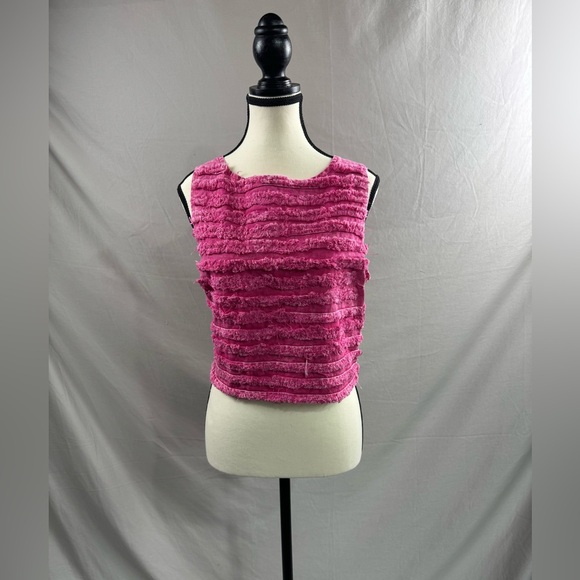 Hot Distressed Pink Denim Top - Picture 5 of 8